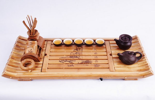 竹茶具，精美竹茶盤(pán)